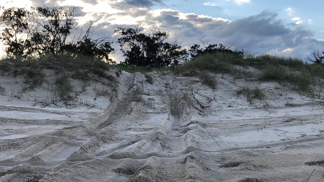 Damage to the dune system at Patchs Beach.