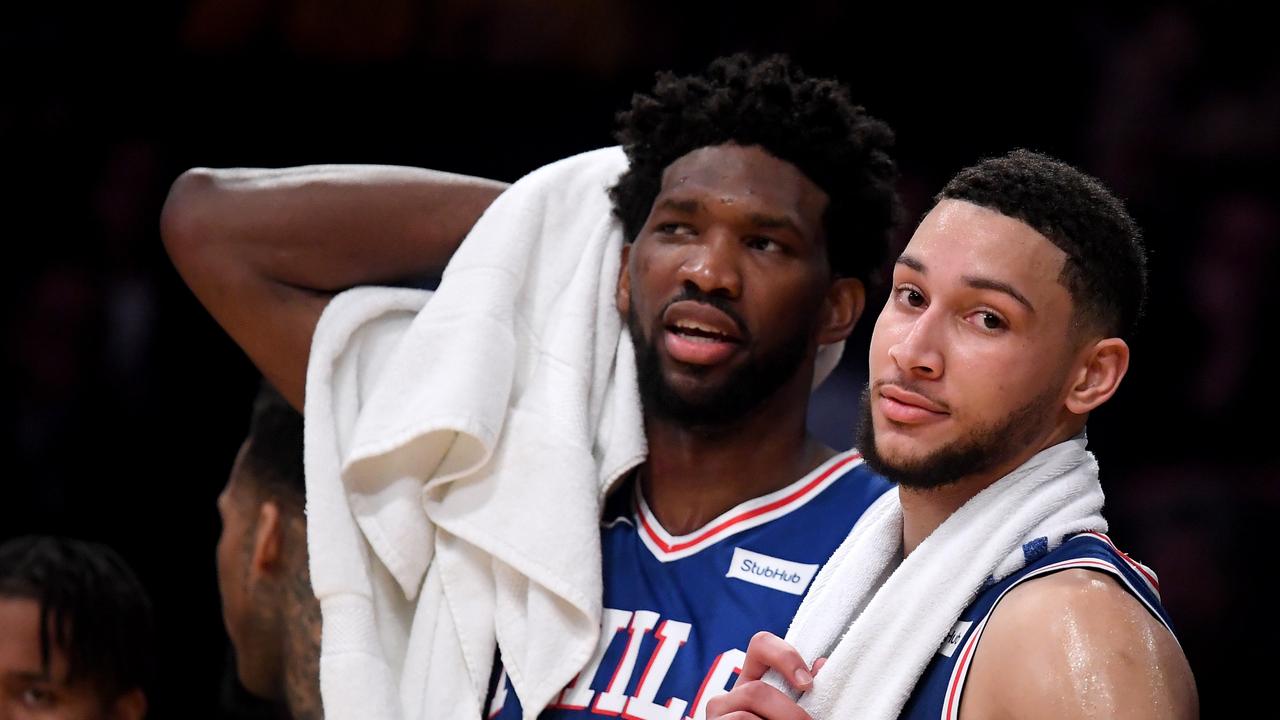 Joel Embiid has backflipped on his Ben Simmons stance. Harry How/Getty Images/AFP