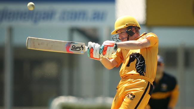 Glenelg’s Isaac Higgins has been a marvel with the bat in 2021. Picture: Dean Martin