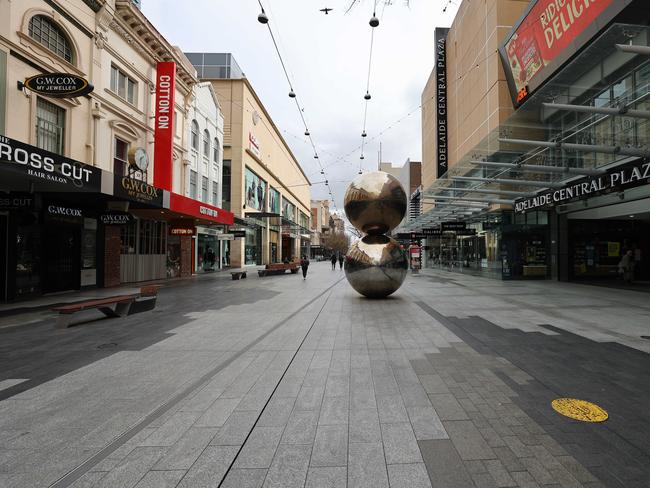 Rundle Mall. Wednesday, July 21. Picture: NCA NewsWire / David Mariuz