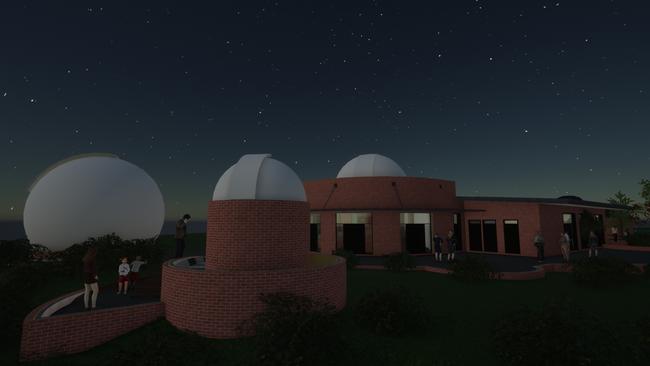 The new home of the Astronomical Society of Victoria would be able to house a 20-30-inch mirror-sized telescope. Render: Brenton Rasheed