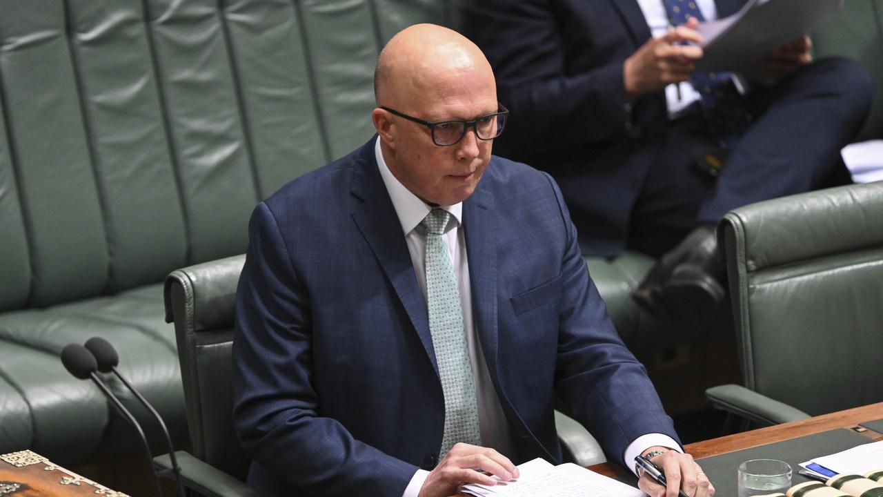 ‘Shame on you’: Peter Dutton reaffirmed his critique of the government’s response to chants heard at a rally. Picture: NCA NewsWire / Martin Ollman