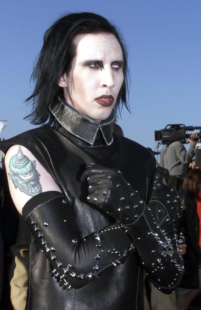 Manson, seen here in 1999, was one of the most infamous and eccentric music stars of the late ’90s. Picture: AP