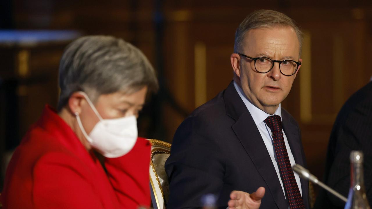 Anthony Albanese and Penny Wong visited Tokyo this week. (Photo by Issei Kato - Pool/Getty Images)