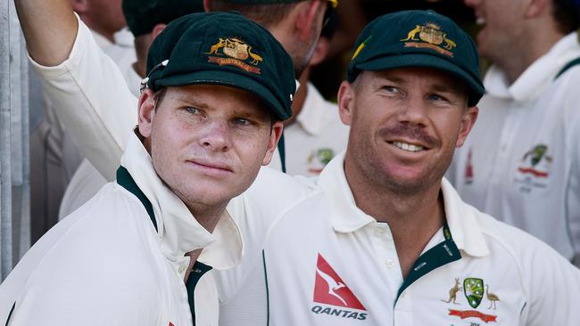 Missing in action: Steve Smith (L) and David Warner are sidelined following their Sandpaper suspensions. Picture: AFP