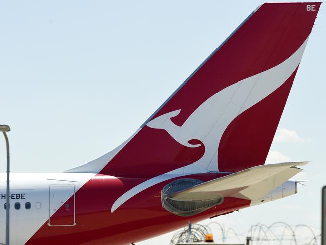 MELBOURNE, AUSTRALIA - NewsWire Photos MARCH 03, 2022: QANTAS plane tail fins at Tullamarine Melbourne Airport. Picture: NCA NewsWire / Andrew Henshaw