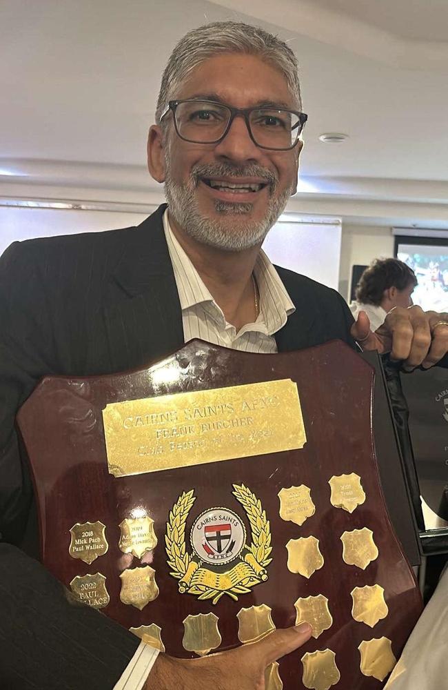 Sumant 'Sumo' Narula, a beloved water runner at Cairns Saints Football Club, tragically lost his battle with cancer on Monday. Picture: Supplied