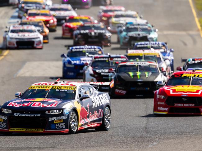 MELBOURNE, AUSTRALIA - SEPTEMBER 15: (EDITORS NOTE: A polarizing filter was used for this image.) Will Brown driver of the #87 Red Bull Ampol Racing Chevrolet Camaro ZL1 during the Penrite Oil Sandown 500, part of the 2024 Supercars Championship Series at Sandown International Motor Raceway, on September 15, 2024 in Melbourne, Australia. (Photo by Daniel Kalisz/Getty Images)