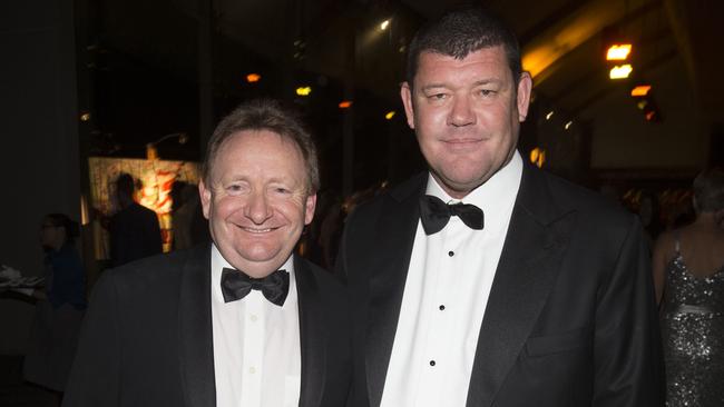 Barry Felstead with James Packer in 2017. Picture: Matt Jelonek.