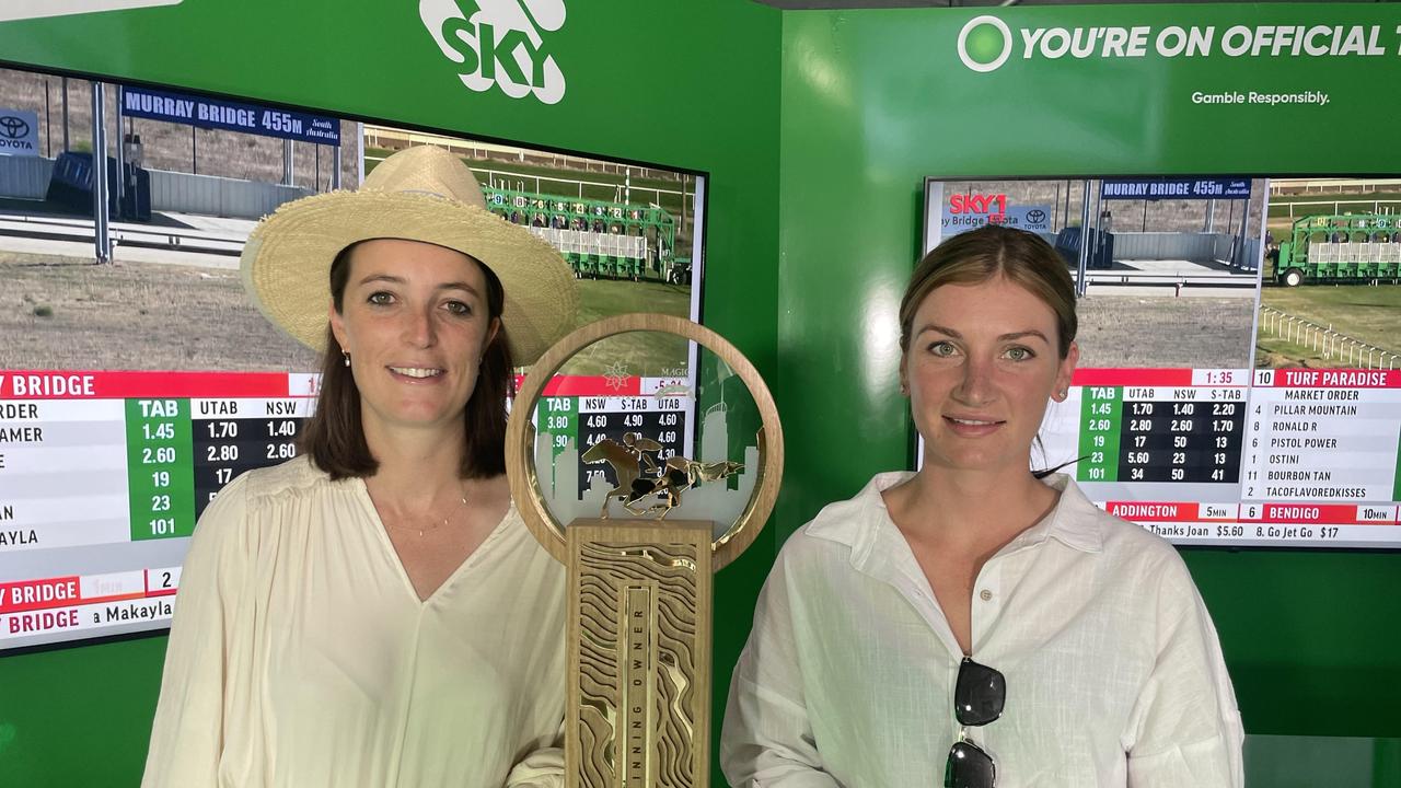 Trainer Annabel Neasham with the world’s best female jockey Jamie Kah at the Magic Millions on Friday. Picture: Sam Stolz