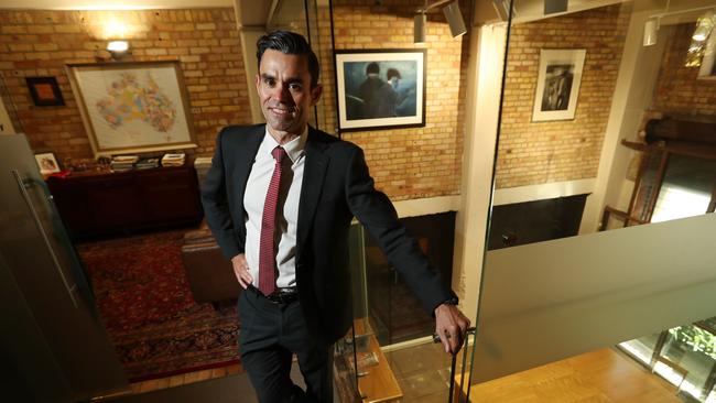 Lincoln Crowley, at his chambers in Petrie Terrace, Brisbane, in 2018. Picture: Lyndon Mechielsen