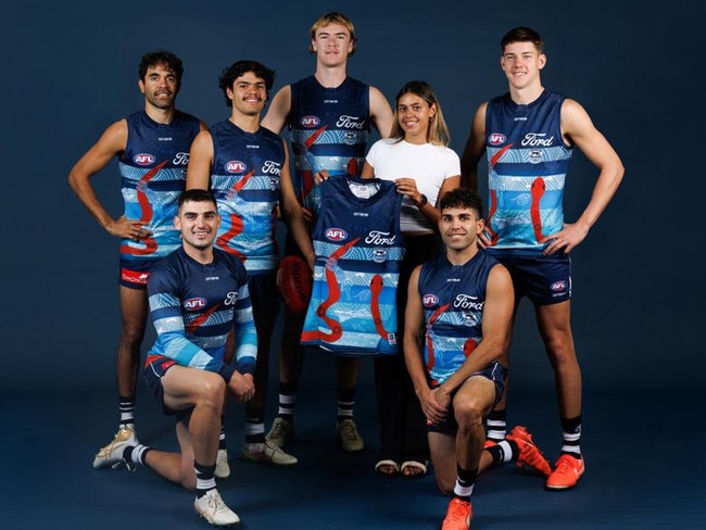 Geelong's indigenous guernsey for 2025. Picture: Geelong Cats