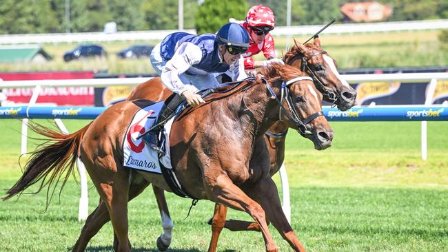 Vagrant and Beau Mertens take out the Group 3 Geoffrey Bellmaine Stakes at Caulfield. Picture: Picture: Getty Images