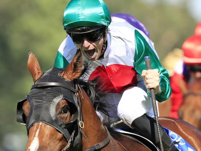 SYDNEY, AUSTRALIA - FEBRUARY 09: Josh Parr on Castelvecchio wins race 7 the Inglis Millennium during Sydney Racing at Warwick Farm on February 09, 2019 in Sydney, Australia. (Photo by Mark Evans/Getty Images)