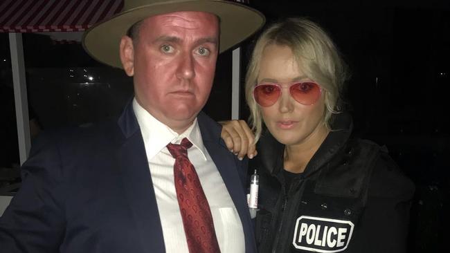 Jackie O dressed as a sexy cop at Kyle’s party.