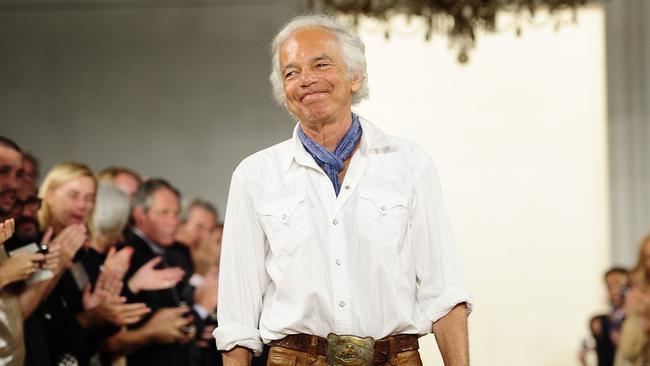 Designer Ralph Lauren clearly loves what he does, and has the energy at 76 to stay actively involved in his business. Picture: AFP Photo / Emmanuel Dunand.