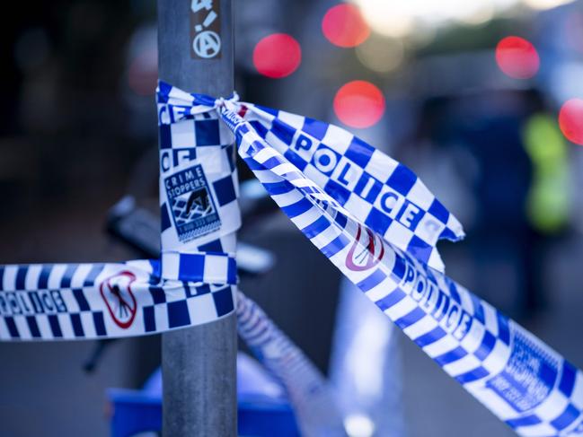 Police on the scene in Sydney's CBD this afternoon after a police officer was stabbed twice in the head by a knife-wielding man. The alleged offender was tasered and arrested at gunpoint following the attack, which took place shortly after 1pm on Sunday. Photo: Tom Parrish