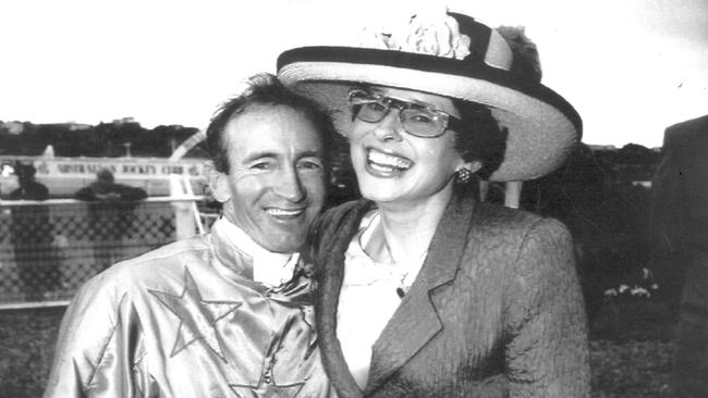 Dittman and trainer Gai Waterhouse after Teakau Nick’s win in the Metropolitan at Randwick in 1992.