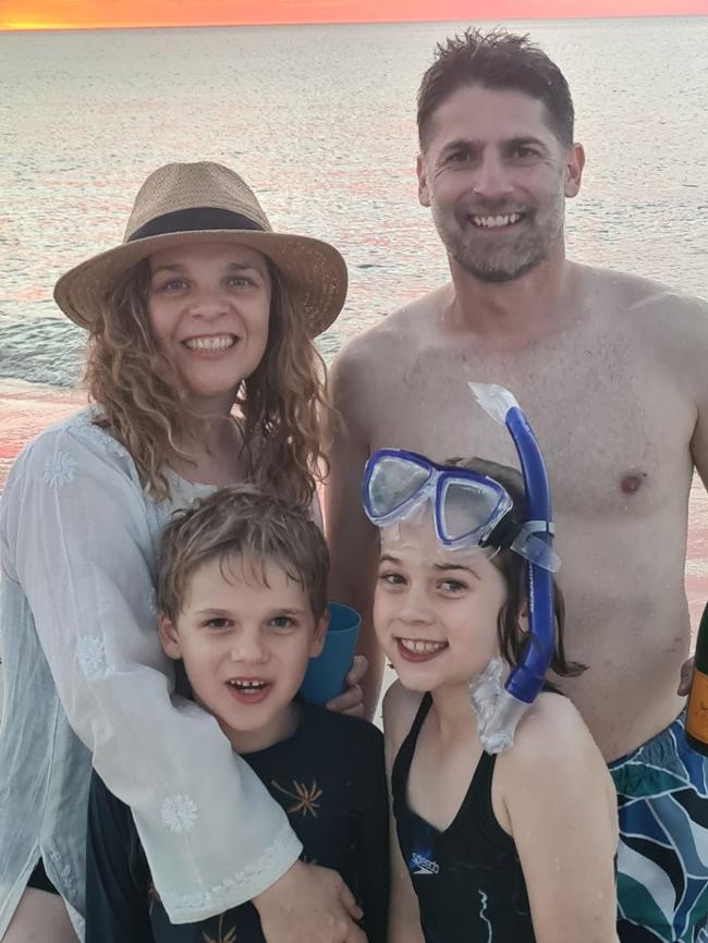 Renato Castello now takes his own family – wife Liz and children Thomas and Florence – to Carrickalinga beach