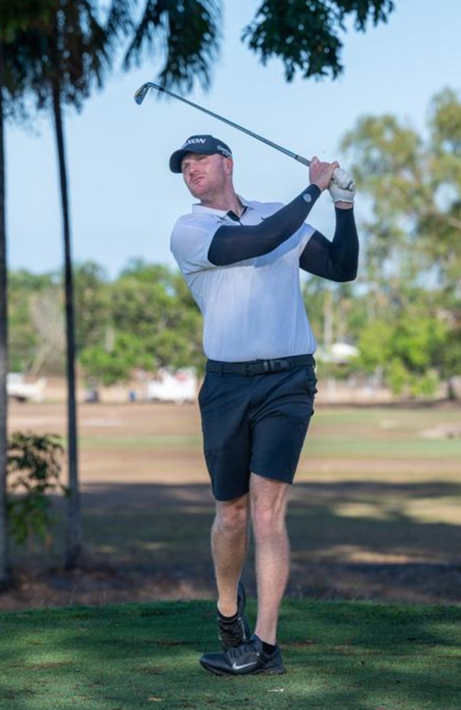New South Welshman Lincoln Tighe practising at Palmerston Golf and Country Club ahead of the 2023 NT PGA Championship. Picture: Taylah Somerville