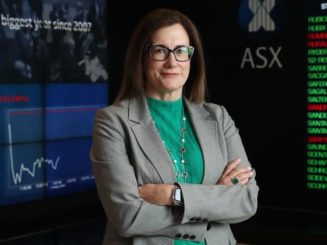 17/8/23: ASX Limited CEO Helen Loftho at the ASX in Sydney. John Feder/The Australian.