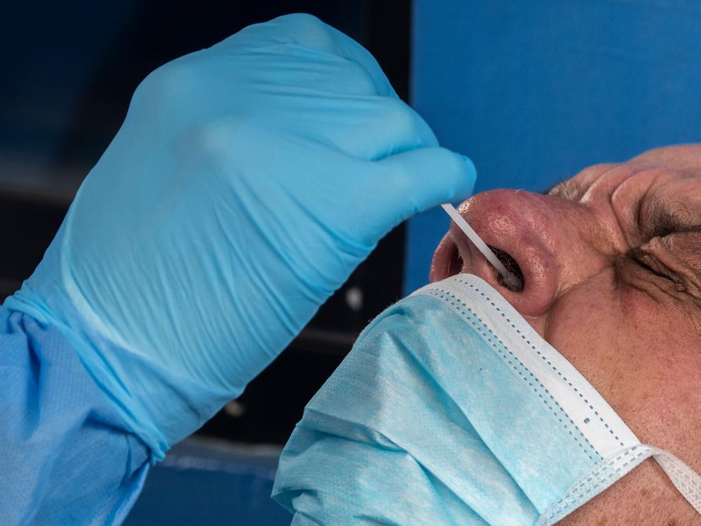 A man gets tested in Panama City. Picture: Luis Acost/AFP