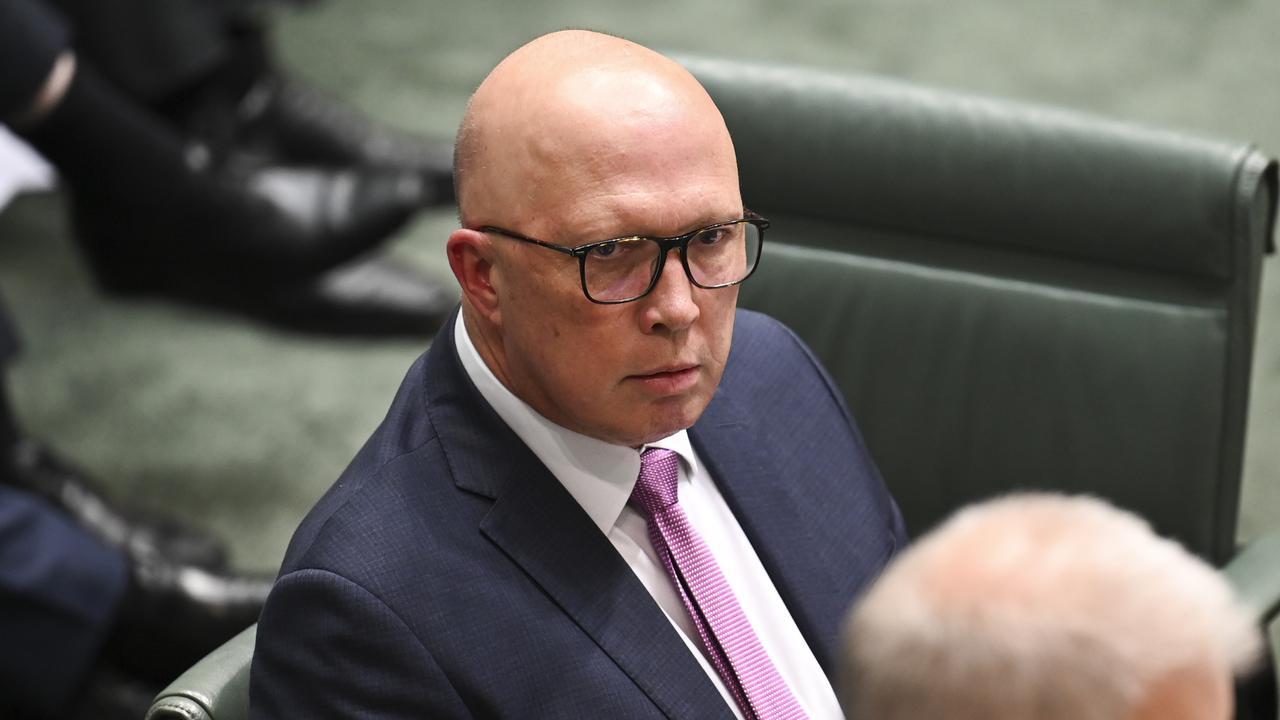 Opposition Leader Peter Dutton came under attack from the government during Question Time. Picture: NCA NewsWire / Martin Ollman