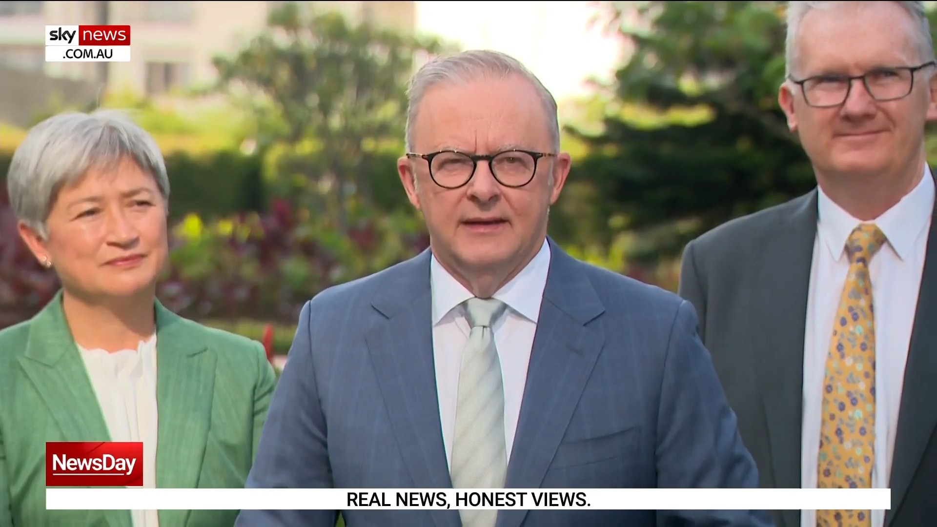 Anthony Albanese addresses the media in Jakarta