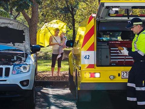 RACQ patrol attends broken down car in Queensland. Picture: Supplied