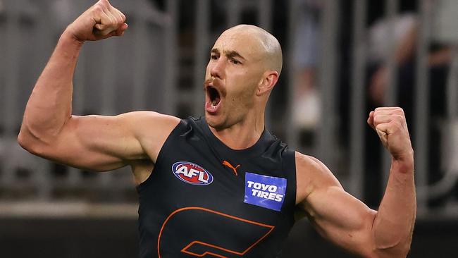 Shane Mumford during his playing time with the Giants in 2021. Picture: Paul Kane/Getty Images