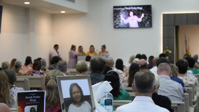 Family speak at the funeral service of Bundaberg woman Norah Mogg.