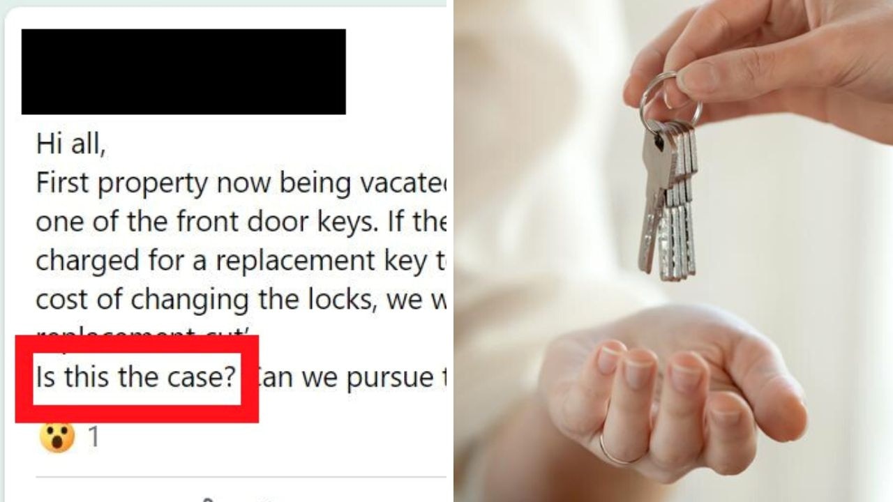 A landlord has been roasted after asking a question about getting his tenants to pay for lock replacements.