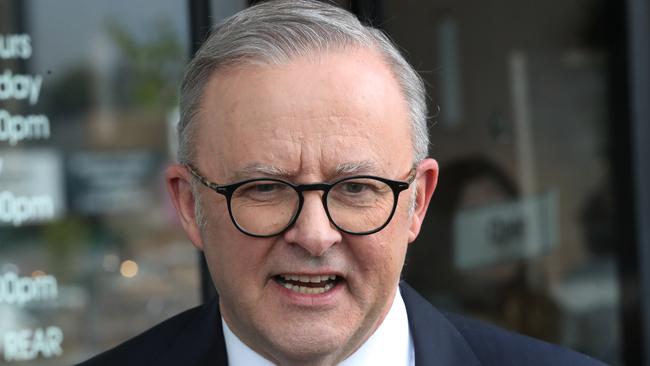 Prime Minister Anthony Albanese has again called Australians in Lebanon to leave the country now. Picture: NewsWire/ David Crosling