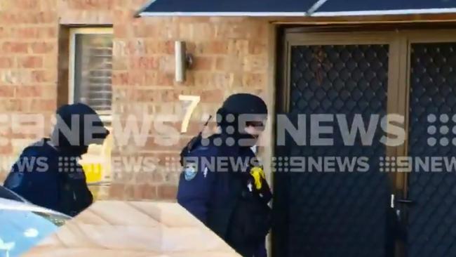 The raids targeted two properties which were understood to have targets linked to the Rebels Motorcycle Club. Picture: 9 NEWS