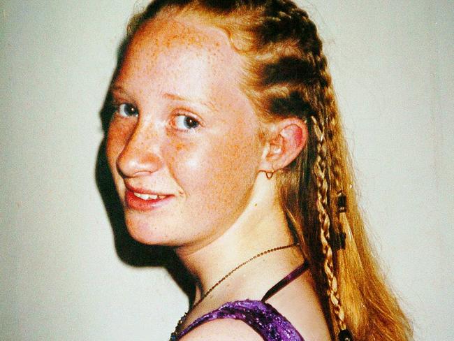 Erin Langham was 15 when she and two friends were killed in a crash at Picton in Sydney’s south west in 2002. Picture: Supplied