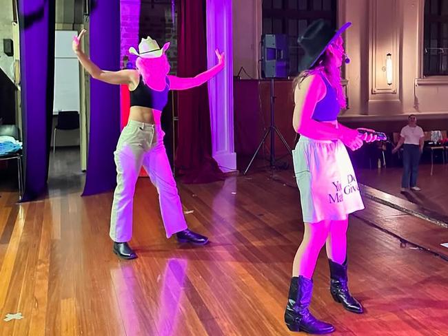 The queer line dancing class is pulling in more than 100 people per week. Picture: Instagram/Saddle Club.