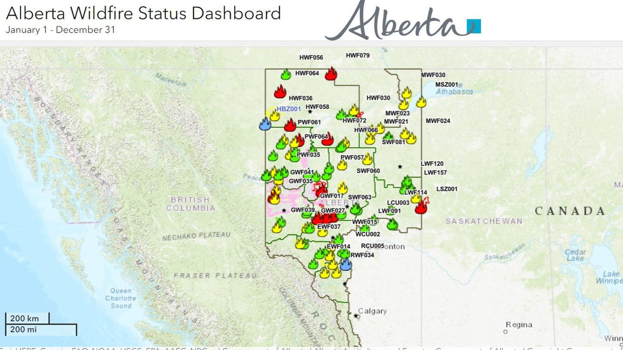 Canada is currently facing a record-breaking wildfire season mostly concentrated in Alberta.