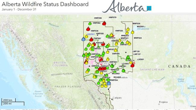 Canada is currently facing a record-breaking wildfire season mostly concentrated in Alberta.