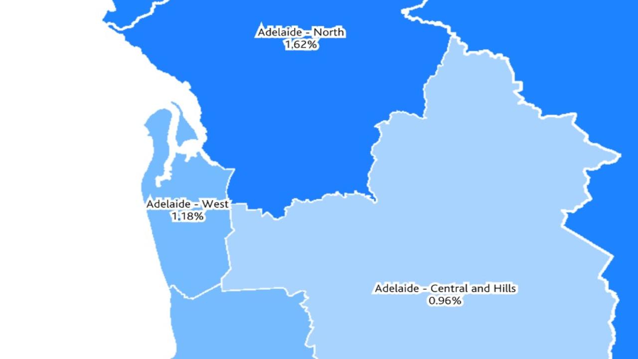 Adelaide suburbs in mortgage delinquency. Picture: Moody’s Investors Service