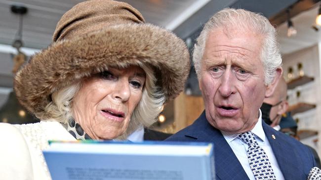 Prince Charles and Camilla, Duchess of Cornwall visit Quidi Vidi Brewery on day one of the Platinum Jubilee Royal Tour of Canada on May 17. Picture: Getty