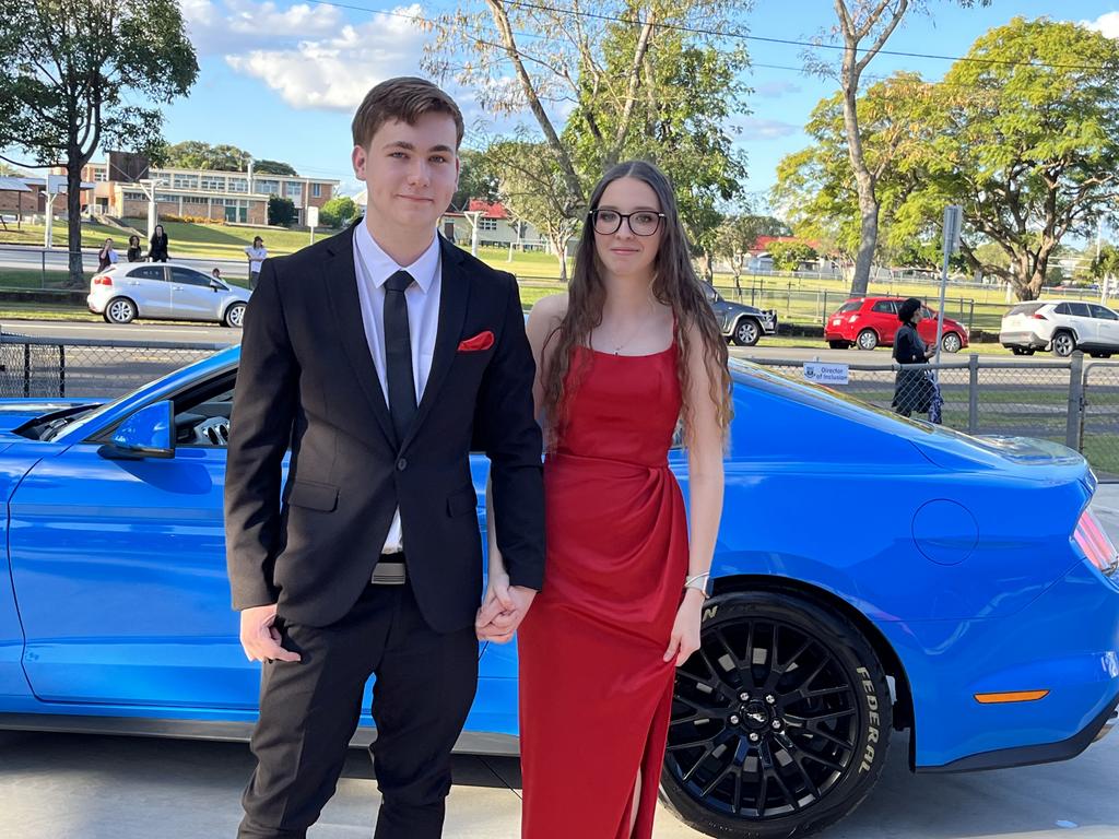 Traye Hayward and Ashlee Carter arrive at the formal.