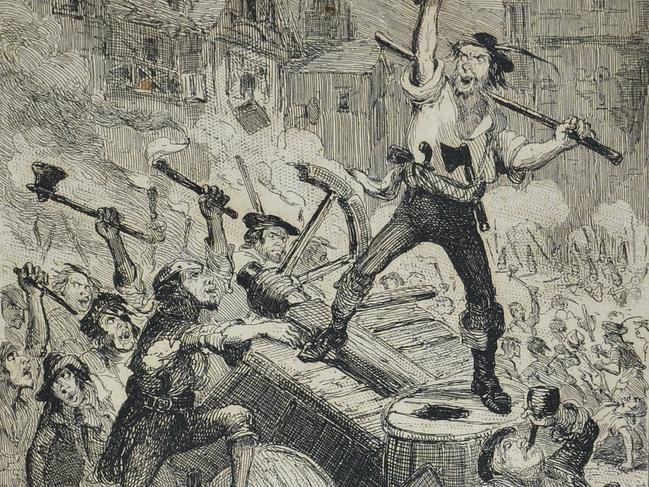 Engraving from Chronicles of Crime by Camden Pelham 1841 showing the 1768 Wilkes Riots, when people protested the imprisonment of journalist John Wilkes. Public domain