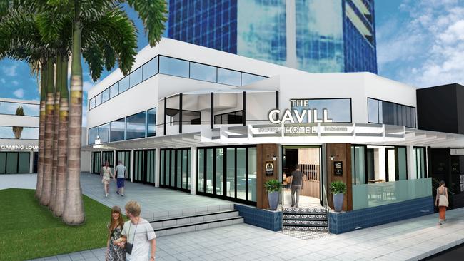 Outside The Cavill Hotel which will has been transformed from Melbas on the Park in Surfers Paradise. Photo: Supplied