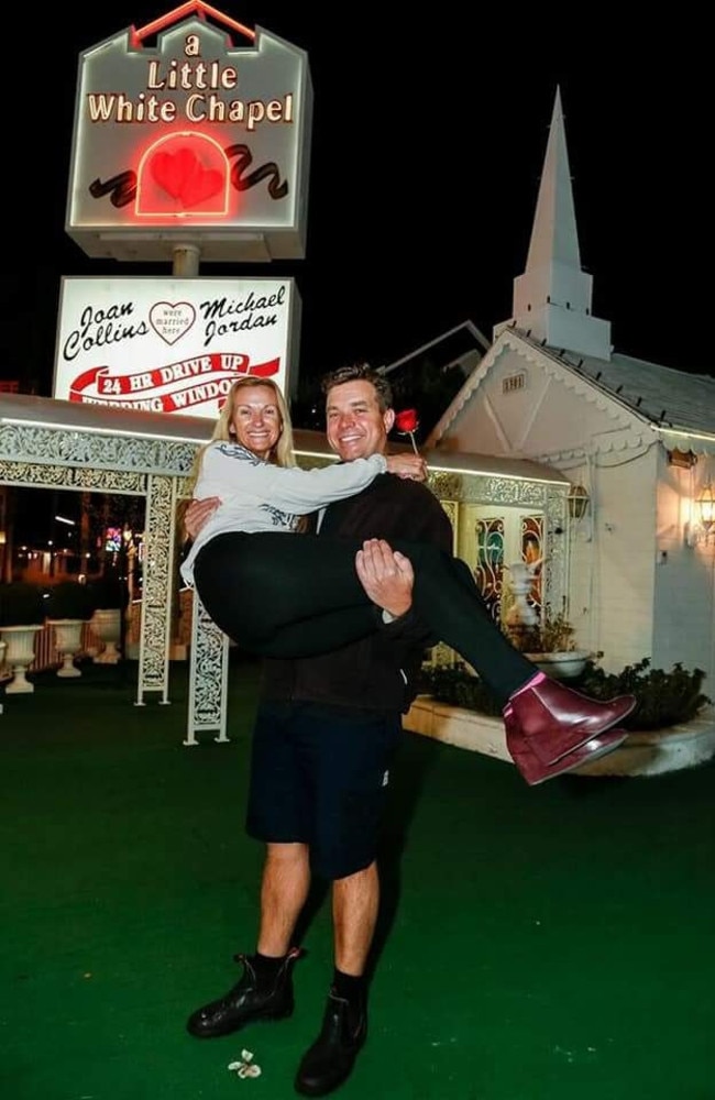 Roy and Jenny Butler getting married in Las Vegas last year.