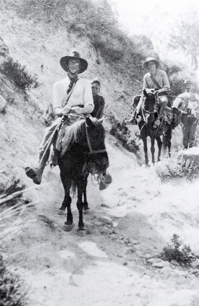 Charles Bean on a ride on Imbros Island, off the Gallipoli Peninsula. Picture: Australian War Memorial