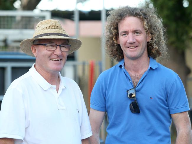 Trainers John Meagher (L) and Ciaron Maher. Picture: Jono Searle.