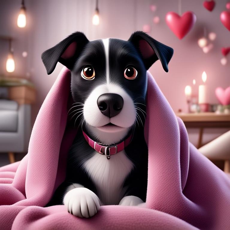 Love this rendition from a photo of my pooch under a blanket on the bed as created by Image Playground.