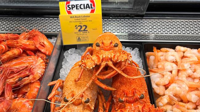 Coles has WA rock lobster available for $22. Picture: Supplied