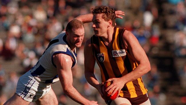 Hawthorn footballer Paul Dear IN 1996.