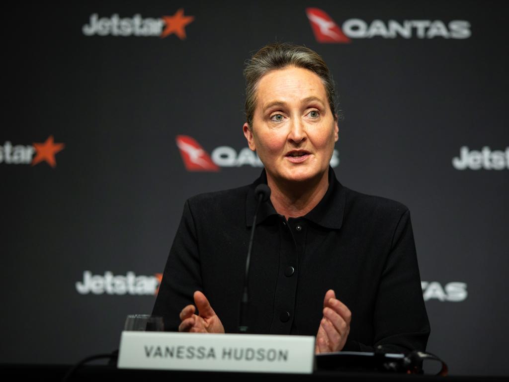 Qantas’ new boss Vanessa Hudson will receive $2 million in bosses. Picture: NCA NewsWire / Christian Gilles